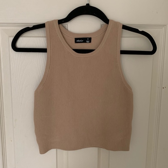 akaiv Tops - Akaiv Womens Ribbed Crop Tank